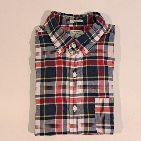 J. Crew Slim Fit Men's M Long Sleeve Button Down 100% Cotton Shirt Style #F1268 - Picture 6 of 13